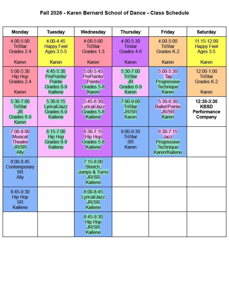 Schedule